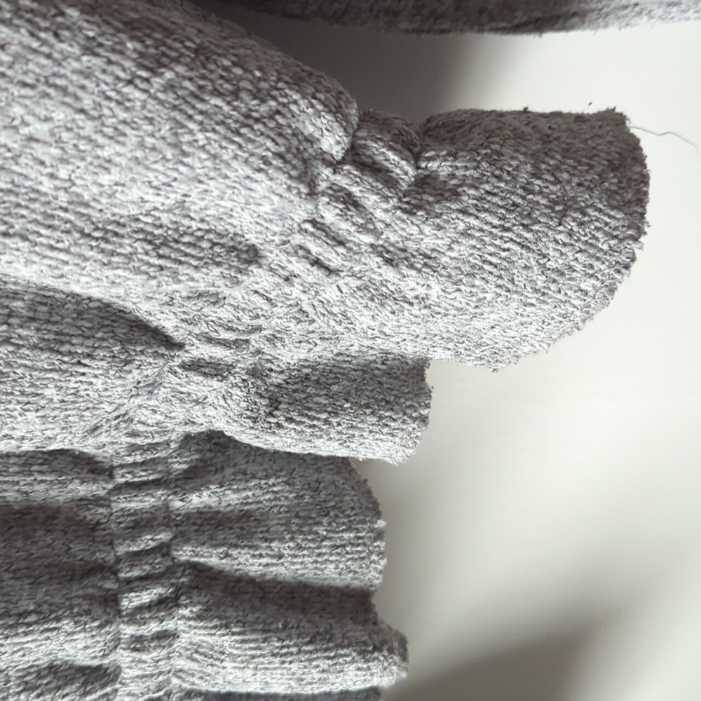 Zara Gray Textured Ruffle-Hem Sweater - Picture 3 of 5